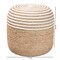 Bali & Pari Nequiel Modern Bohemian Natural Brown Seagrass and Woven Rope Ottoman Footstool 240-13479-ZORO - alternate 2